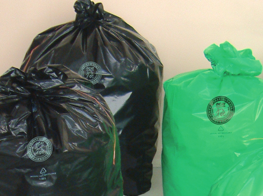 Sacs Poubelle 100L Recyclé vert x200